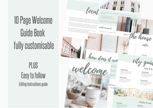 Airbnb Welcome Book | AirBnb | VRBO | Welcome Book | Airbnb Printable | Home Rental Guidebook | Vacation Guide | Airbnb Host | Mint Frost