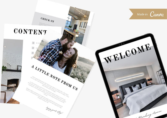 Welcome Book Template | Canva Template | AirBnb | Host Guide | Welcome Book | Home Rental Guidebook | Vacation Guide | Pewter