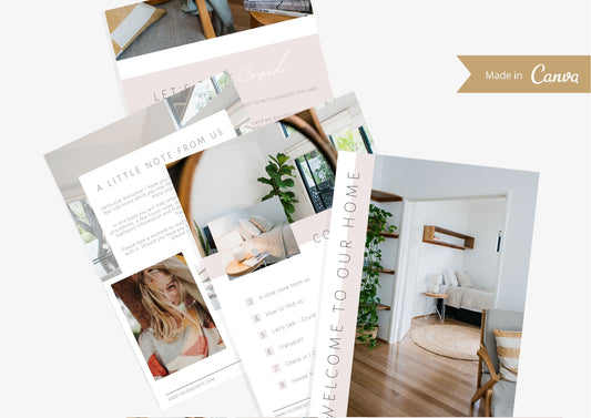 Welcome Book Template | Canva Template | AirBnb | Host Guide | Welcome Book | Home Rental Guidebook | Vacation Guide | Rosewood 