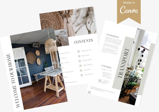 Welcome Book Template | Canva Template | AirBnb | Host Guide | Welcome Book | Home Rental Guidebook | Vacation Guide | Silver Sage