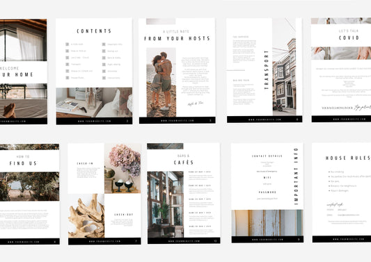 AirBnb Welcome Book Template | AirBnb | VRBO | HomeAway | Editable Home Rental Book | Home Rentals | Starlight