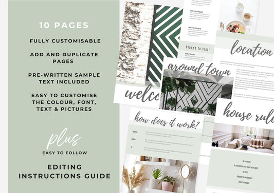 Host Bundle | Welcome Book | Checklist | Feedback Form | Welcome Guide |  VRBO | Guest Book Template |AirBnb | Vacation Rental | Bramble