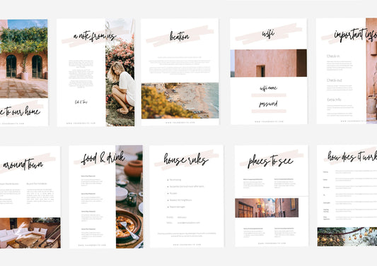 AirBnb Welcome Book Template | AirBnb | VRBO | HomeAway | Editable Home Rental Book | Home Rentals | Terracotta Dreams