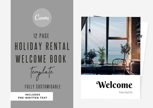 Welcome Book Template | Canva Template | AirBnb | Host Guide | Welcome Book | Home Rental Guidebook | Vacation Guide | Lakeshore Hideaway