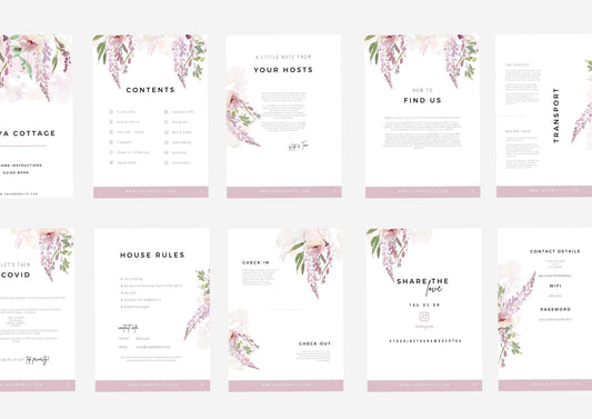 Welcome Book Template | Canva Template | AirBnb | Host Guide | Welcome Book | Home Rental Guidebook | Vacation Guide | Wisteria Willows