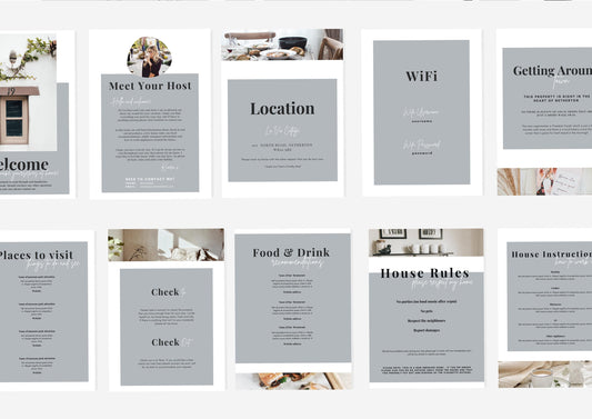 Welcome Book Template | Canva Template | AirBnb | Host Guide | Welcome Book | Home Rental Guidebook | Vacation Guide | Sierra