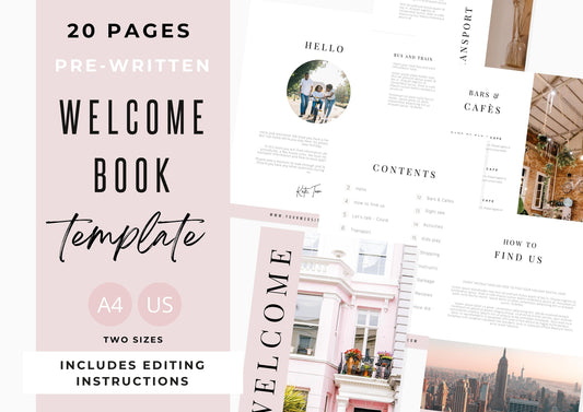 AirBnb Welcome Book Template | AirBnb | VRBO | HomeAway | Editable Home Rental Book | Home Rentals | Sierra