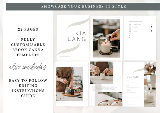 eBook Template|Portfolio Template|Brochure Template|Business Template|Magazine Template|A Sleek and Simple Ebook Template| Candles