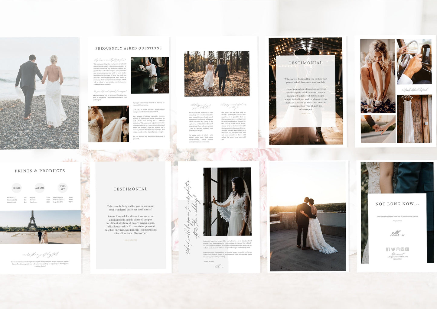 Photography pricing template|wedding photography|photography pricing guide| Editable Photography Portfolio & Pricing Template|Starlight