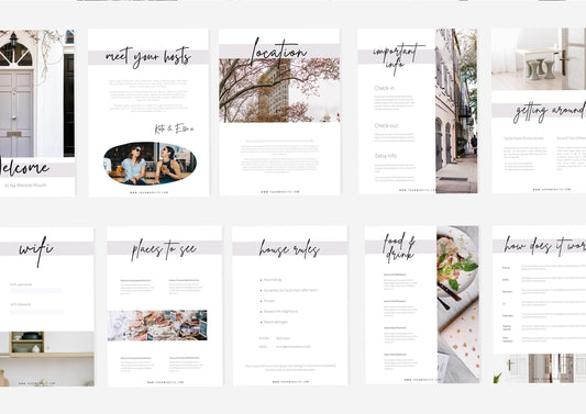 Welcome Book Template | Canva Template | AirBnb | Host Guide | Welcome Book | Home Rental Guidebook | Vacation Guide | Petal