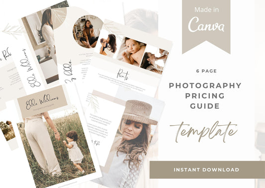 Photographer's Pricing Guide and Welcome Package Template - Tailored for Photographers - Digital Download