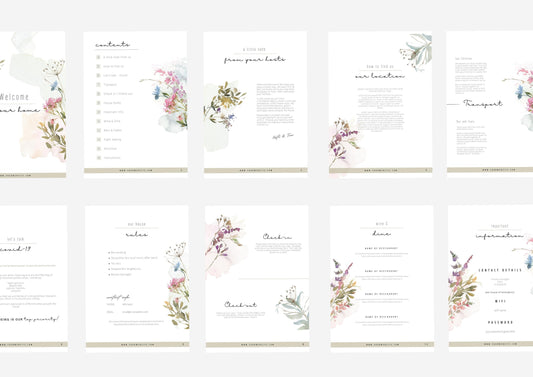 Welcome Book Template | Canva Template | AirBnb | Host Guide | Welcome Book | Home Rental Guidebook | Vacation Guide | Into the meadows