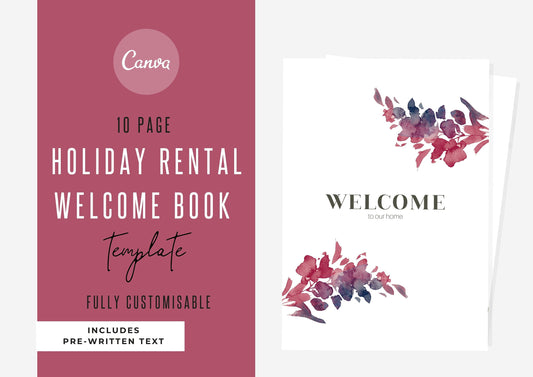 Welcome Book Template | Canva Template | AirBnb | Host Guide | Welcome Book | Home Rental Guidebook | Vacation Guide | Velvet Moonstone