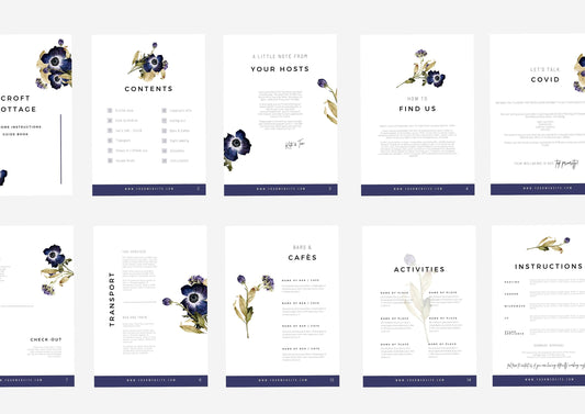 Welcome Book Template | Canva Template | AirBnb | Host Guide | Welcome Book | Home Rental Guidebook | Vacation Guide | Midnight Poppies