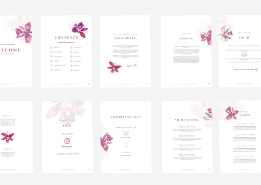 Welcome Book Template | Canva Template | AirBnb | Host Guide | Welcome Book | Home Rental Guidebook | Vacation Guide | Orchid Dreams