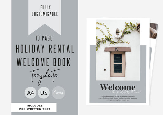 Welcome Book Template | Canva Template | AirBnb | Host Guide | Welcome Book | Home Rental Guidebook | Vacation Guide | Sierra