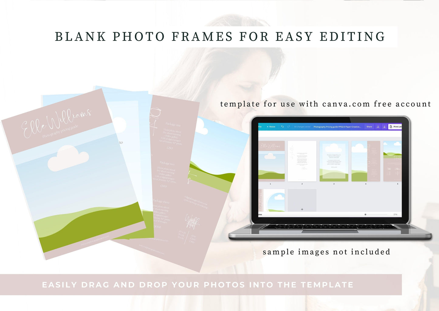 Template for Photographers - Customisable Photographer pricing brochure - Photography Guide - Digital Download