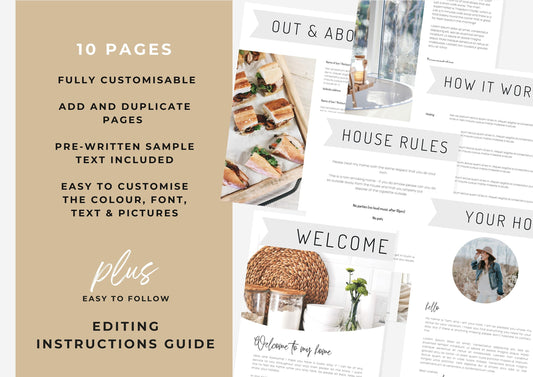 Host Bundle | Welcome Book | Checklist | Feedback Form | Welcome Guide |  VRBO | Guest Book Template |AirBnb | Vacation Rental | Moonstone