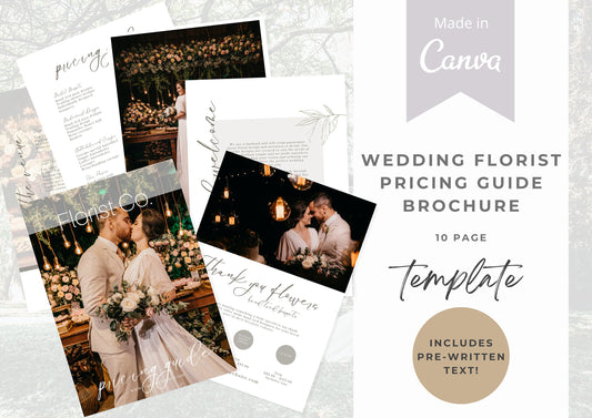 Wedding Florist Pricing Guide Template – Tailor pricing effortlessly with this editable template for your thriving floral business