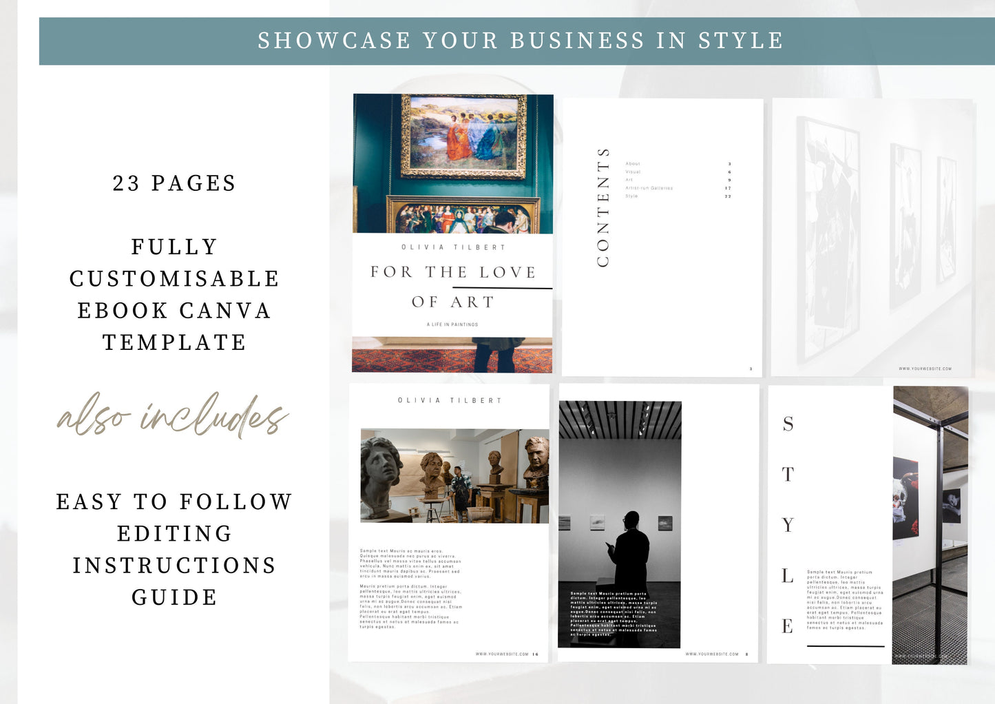 eBook Template|Portfolio Template|Brochure Template|Business Template|Magazine Template|Portfolio| For the Love of Art