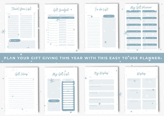 Wish List and Gift Planner, Gift Budget Planner Instant Download