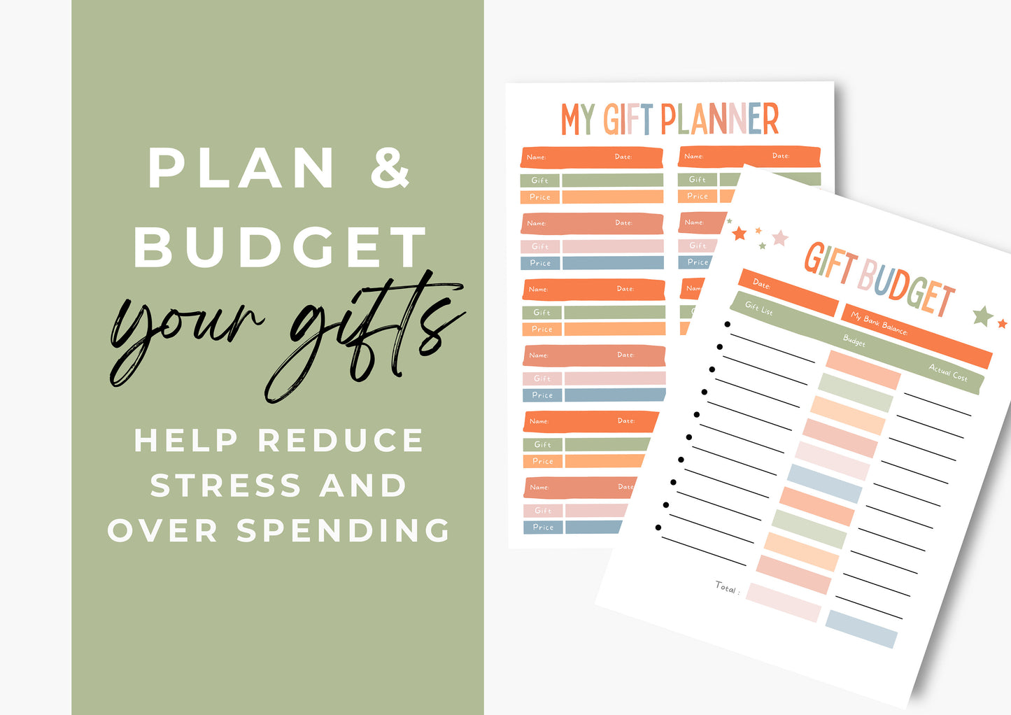 Wish List and Gift Planner, Gift Budget Planner Crumbles