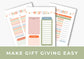 Wish List and Gift Planner, Gift Budget Planner Instant Download Crumbles A4