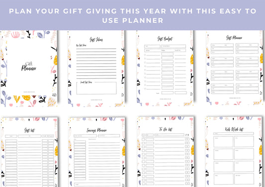 Gift Planner Printable, Gift Budgeting, Gift Tracker, Gift List Printable Instant Download, 11.0