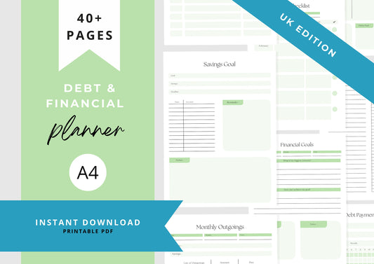 Debt and Finance Planner BUNDLE! Budget Planner, Printable Savings Planner, Debt, Bill, Spending, Income and Expenses Trackers, Apple