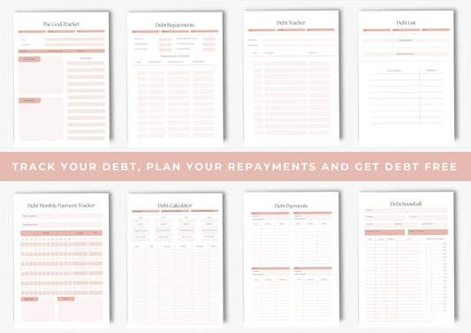 Debt Repayment Planner! A4 Debt Tracker, Printable Planner, Debt planning, Soft Petal