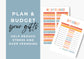 Wish List and Gift Planner, Gift Budget Planner Instant Download Tooti Frutti A4