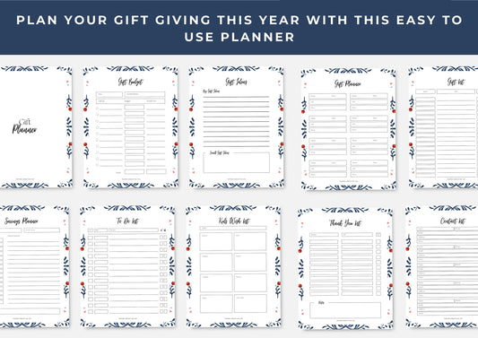 Gift Planner Printable, Gift Budgeting, Gift Tracker, Gift List Printable Instant Download, 7.0