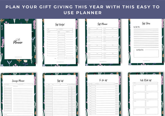 Gift Planner Printable, Gift Budgeting, Gift Tracker, Gift List Printable Instant Download, 12.0