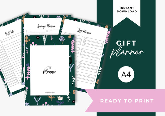 Gift Planner Printable, Gift Budgeting, Gift Tracker, Gift List Printable Instant Download, 12.0