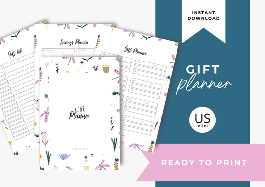 Gift Planner Printable, Gift Budgeting, Gift Tracker, Gift List Printable Instant Download, 14.0