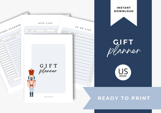 Gift Planner Printable, Gift Budgeting, Gift Tracker, Gift List Printable Instant Download, Nutcracker