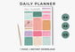 Daily Planner, Daily To Do List for Work and Home, Productivity Planner, Undated Planner, Three sizes A5 A4 and US Letter Bright Sunshine