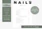 Nail Salon Services Pricing Menu | Pricing Guide | Nail Salon Template | Brochure Template | Business Template | Modern and Minimal