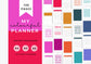 Colourful Planner, Daily, weekly, yearly, Goal setting, budget planning, Undated, Three sizes included A5 A4 and US Letter Bright and Bold