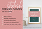 Airbnb House Signs! Stylish Editable Templates for your Airbnb, Key information signs and posters, Emerald Rose