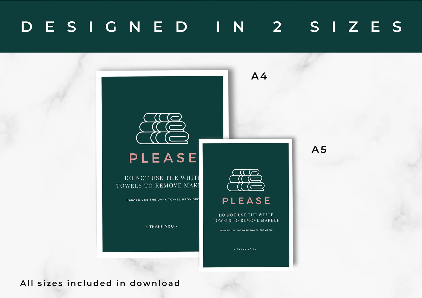 Airbnb House Signs! Stylish Editable Templates for your Airbnb, Key information signs and posters, Emerald Rose