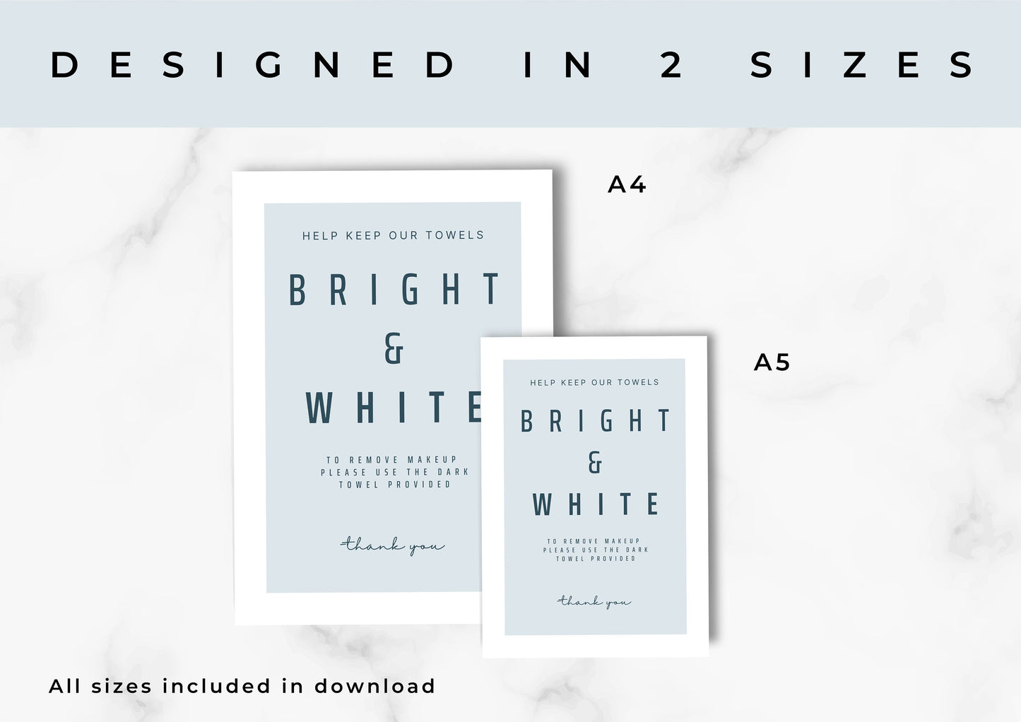 Airbnb House Signs! Stylish Editable Templates for your Airbnb, Key information signs and posters. Twilight Mist