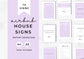 Airbnb House Signs! Stylish Editable Templates for your Airbnb, Key information signs and posters, Lilac Fields