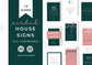 Airbnb House Signs! Stylish Editable Templates for your Airbnb, Key information signs and posters, Emerald Rose