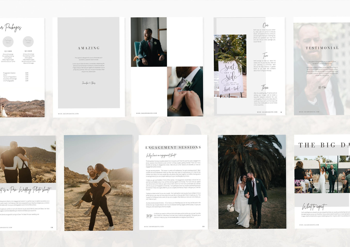 Photography Pricing Guide Wedding Template Pricing Brochure Whisp in Love