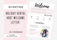 Welcome Book Template for Airbnb, VRBO and Holiday rental Hosts A4 Starlight Pink