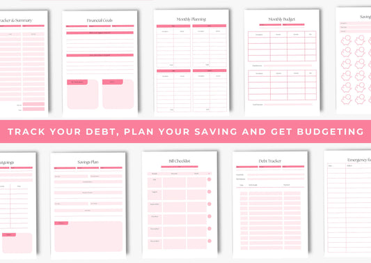 Debt and Finance Planner Bundle US Letter Cherry