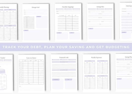 Debt and Finance Planner Bundle US Letter Thistle