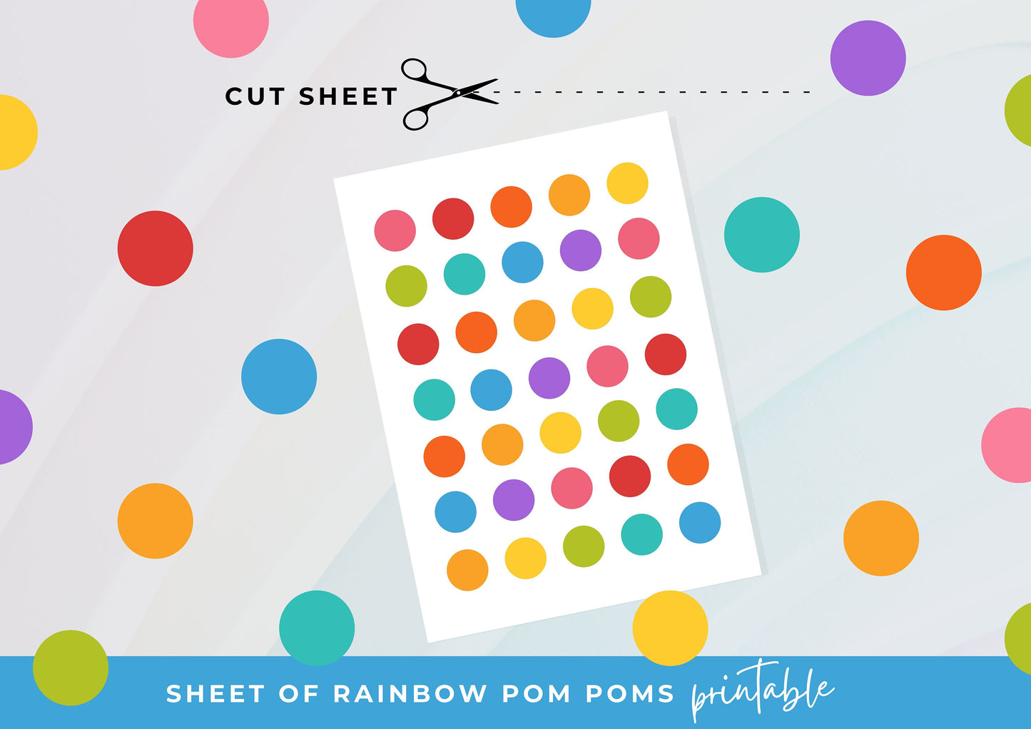 Kids Reward Pom Pom Jar printable, Reward Chart Printable, Rainbow