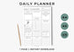 Daily Planner, Daily To Do List for Work and Home, Productivity Planner, Undated Planner, Three sizes included A5 A4 and US Letter